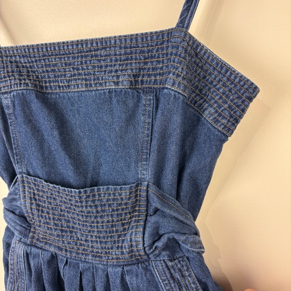 Vintage Y2K Blue Denim Mini Dress Western Rodeo - Picture 4 of 6